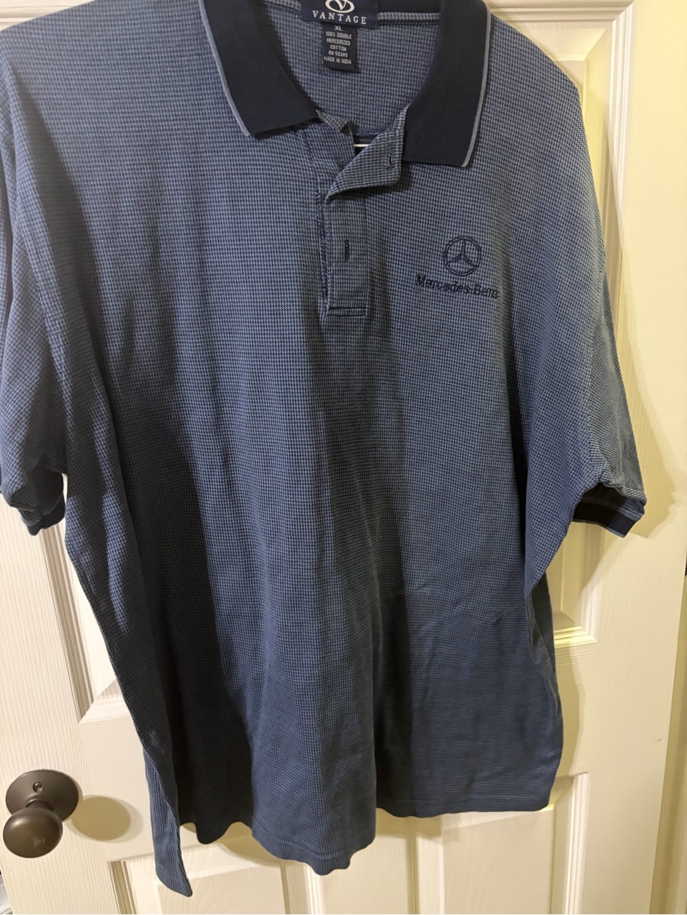 Vantage Mercedes-Benz Men's Blue Polo Shirt golf quiet luxury
